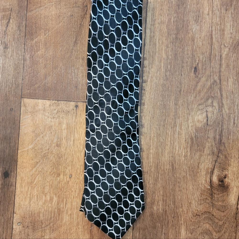 Black and White Code Red Tie